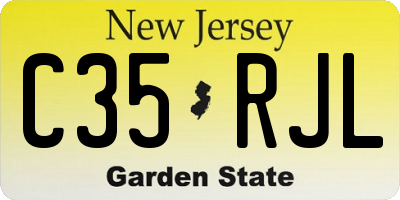 NJ license plate C35RJL