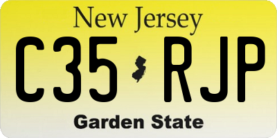 NJ license plate C35RJP