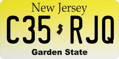 NJ license plate C35RJQ