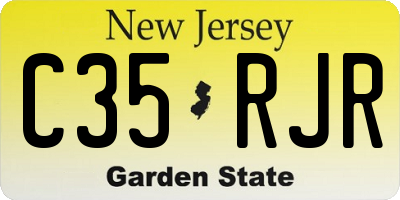 NJ license plate C35RJR