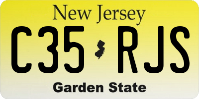 NJ license plate C35RJS