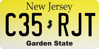 NJ license plate C35RJT