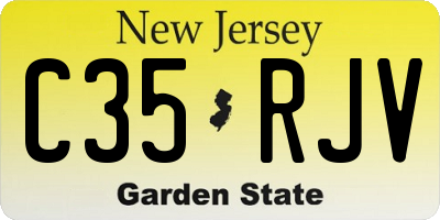 NJ license plate C35RJV