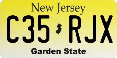 NJ license plate C35RJX