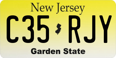 NJ license plate C35RJY