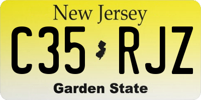 NJ license plate C35RJZ