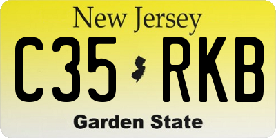 NJ license plate C35RKB