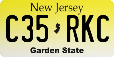 NJ license plate C35RKC