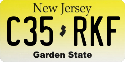 NJ license plate C35RKF