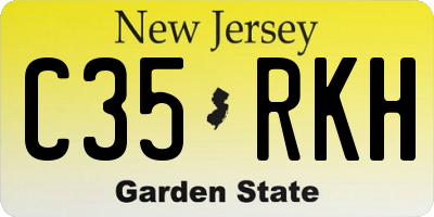 NJ license plate C35RKH