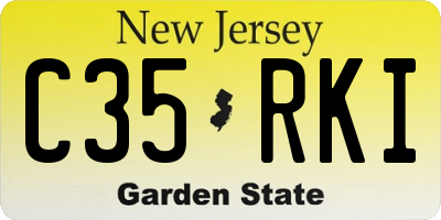 NJ license plate C35RKI