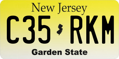 NJ license plate C35RKM