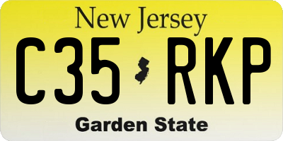 NJ license plate C35RKP