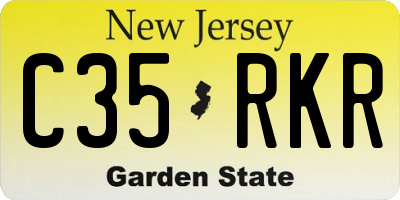 NJ license plate C35RKR
