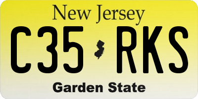 NJ license plate C35RKS