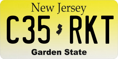 NJ license plate C35RKT