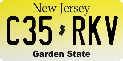 NJ license plate C35RKV