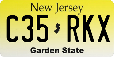 NJ license plate C35RKX