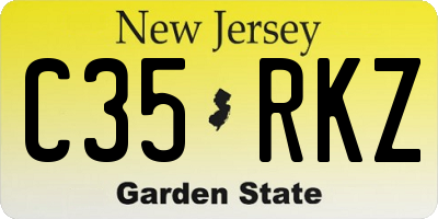 NJ license plate C35RKZ