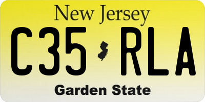 NJ license plate C35RLA