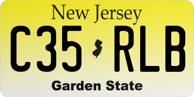 NJ license plate C35RLB