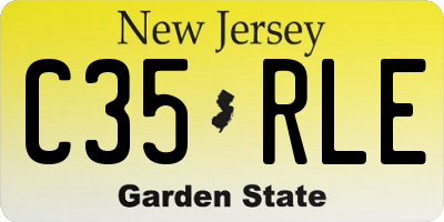 NJ license plate C35RLE