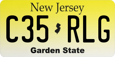 NJ license plate C35RLG