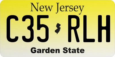 NJ license plate C35RLH