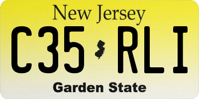NJ license plate C35RLI