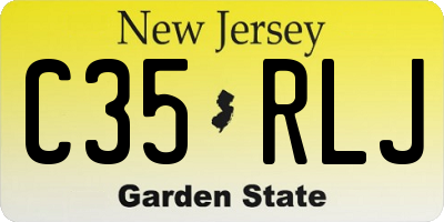 NJ license plate C35RLJ