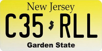 NJ license plate C35RLL
