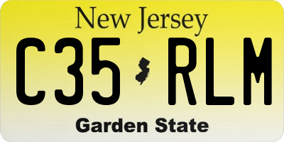 NJ license plate C35RLM