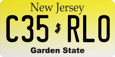 NJ license plate C35RLO