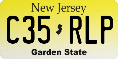 NJ license plate C35RLP