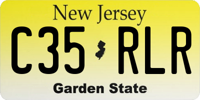 NJ license plate C35RLR