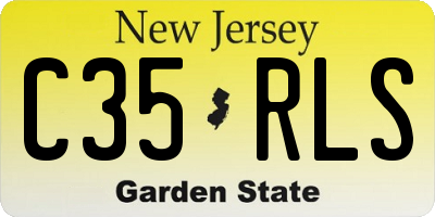 NJ license plate C35RLS