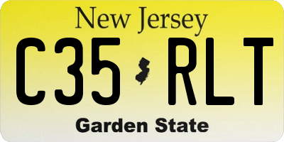 NJ license plate C35RLT