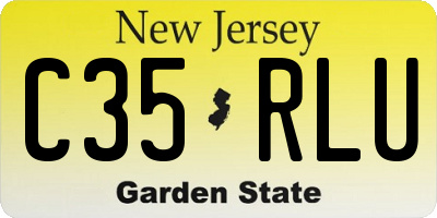 NJ license plate C35RLU