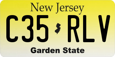 NJ license plate C35RLV