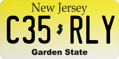 NJ license plate C35RLY