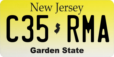 NJ license plate C35RMA