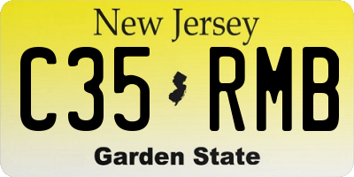 NJ license plate C35RMB