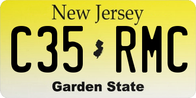 NJ license plate C35RMC