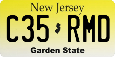 NJ license plate C35RMD