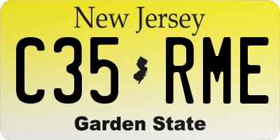 NJ license plate C35RME
