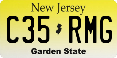 NJ license plate C35RMG
