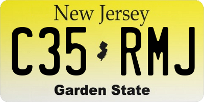 NJ license plate C35RMJ