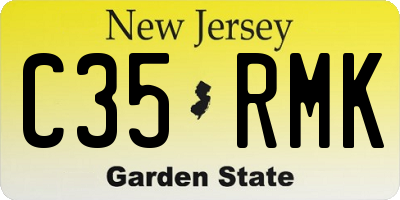NJ license plate C35RMK