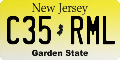 NJ license plate C35RML