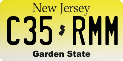 NJ license plate C35RMM